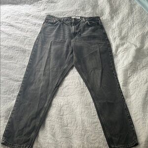 Topshop Black Straight-Leg Jeans with Vintage Appeal
